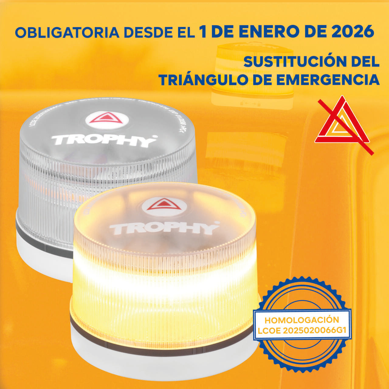 Pack 2 Piezas De Balizas Luces Emergencia V16 Homologada DGT con Geolocalización Baliza Coche Conectada DGT 3.0