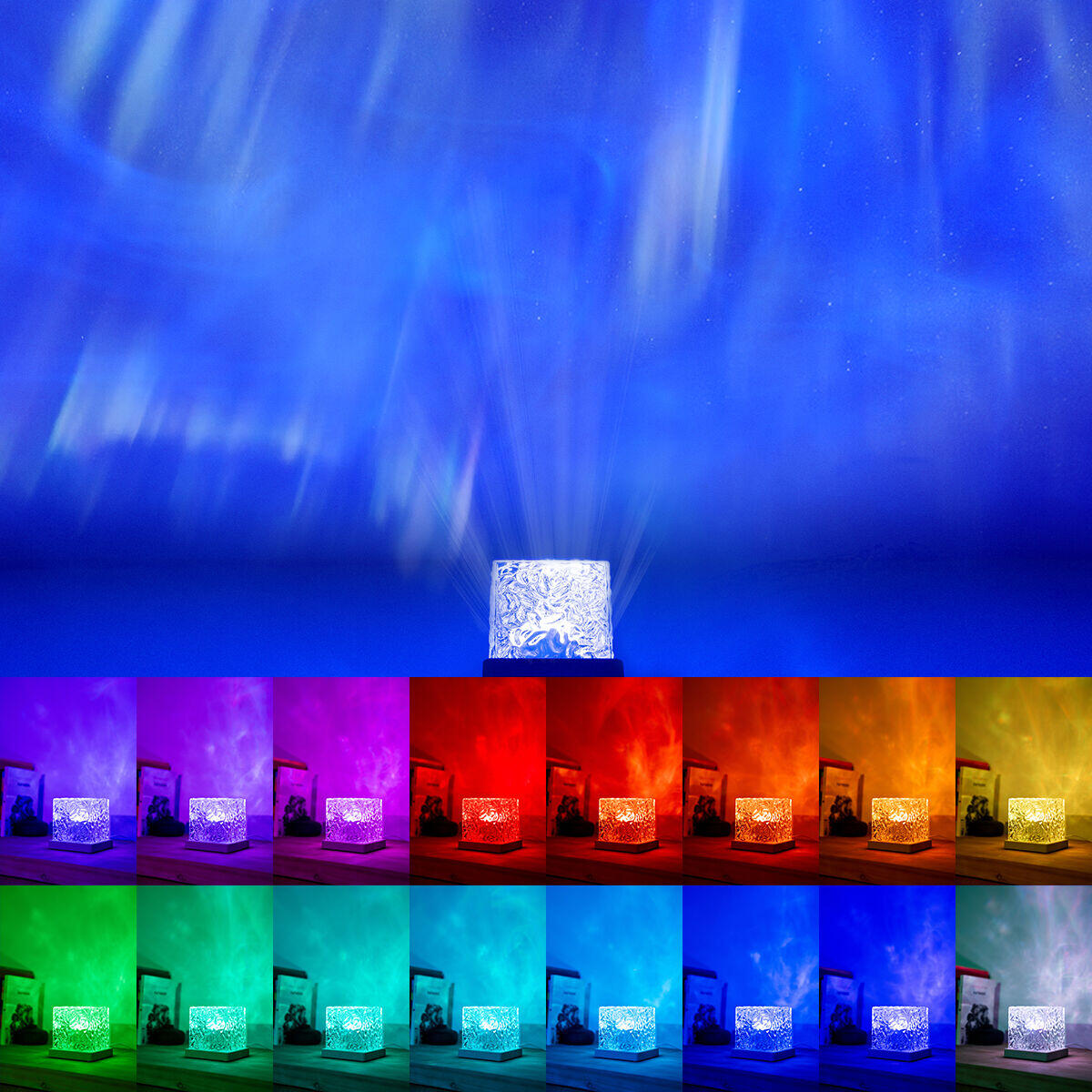 AuroraGlow – Proyector LED Recargable