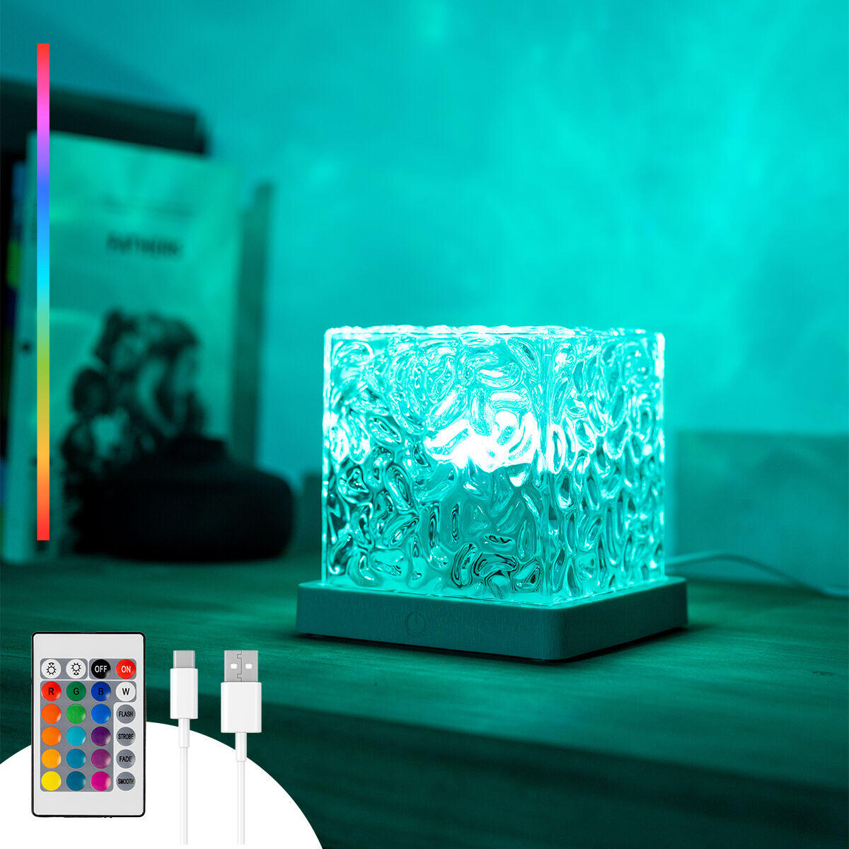 AuroraGlow – Proyector LED Recargable