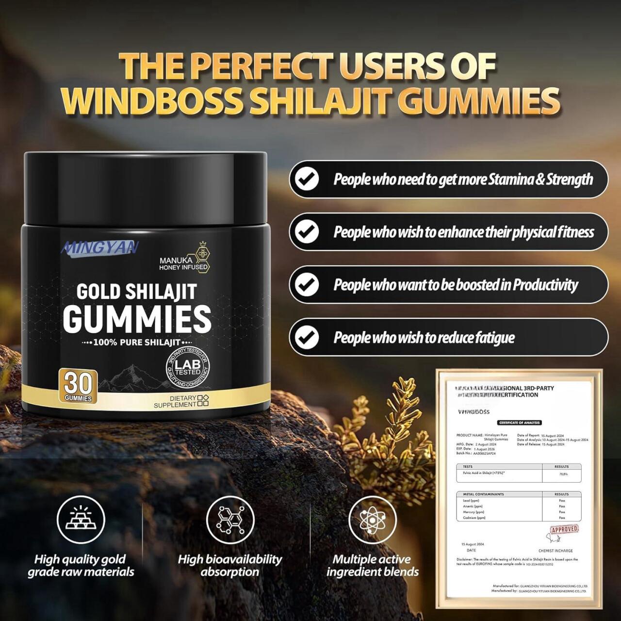 ShilajitGummy® - Energía y bienestar natural.