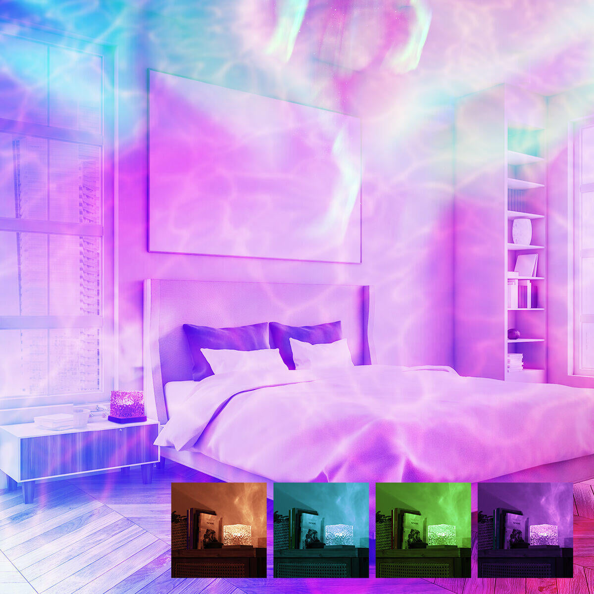 AuroraGlow – Proyector LED Recargable